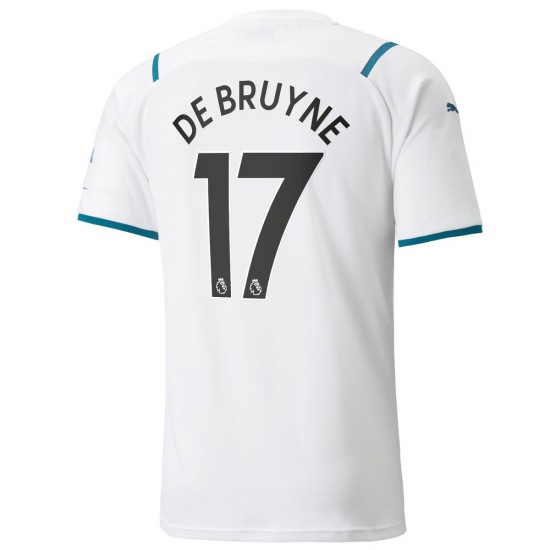 Camisola Manchester City Kevin De Bruyne 17 Equipamento Segundo 2021-2022 Manga Curta